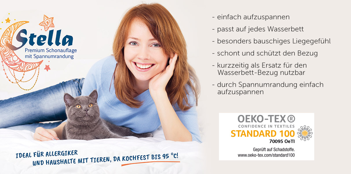 Stella Premium Matratzenauflage f�r Wasserbetten - mit Spannumra Abbildung 1