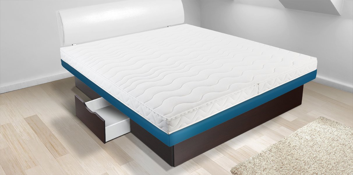 Gelbett Split Dual mit Dekor Schubladenpodest Abbildung 1