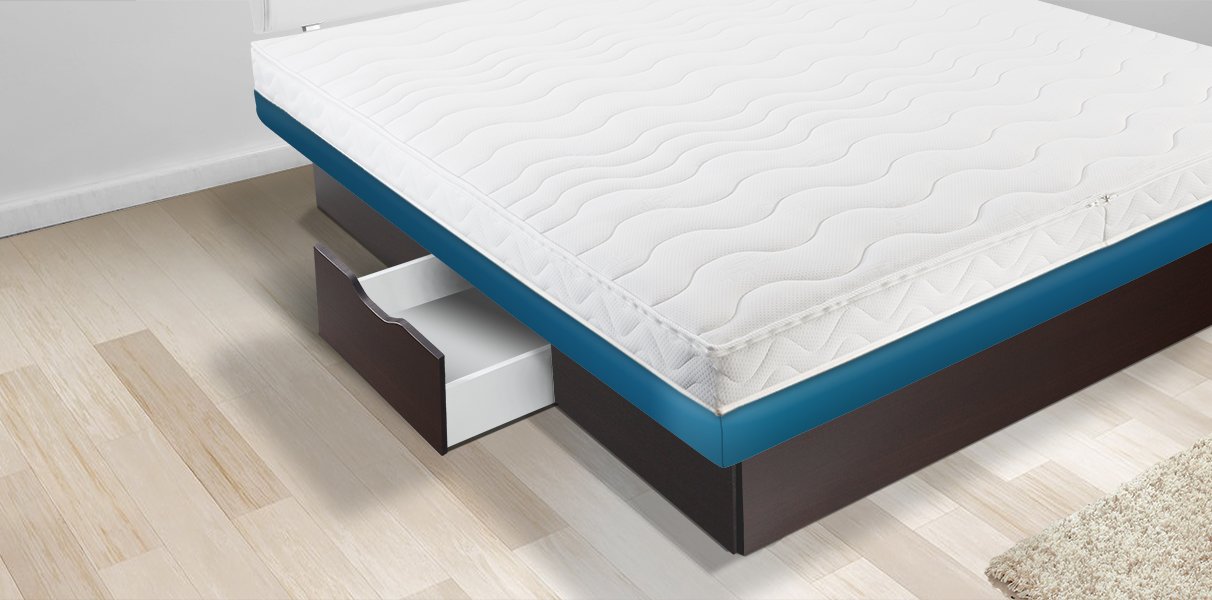 Gelbett Split Dual mit Dekor Schubladenpodest Abbildung 2
