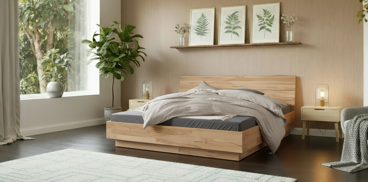 rDeal 4 09.25 Astoria Wasserbett mit Massivholz-Kopfteil in Kern Abbildung 1