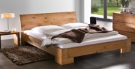 Wasserbett mit Hasena Oakline Massivholz Bettrahmen