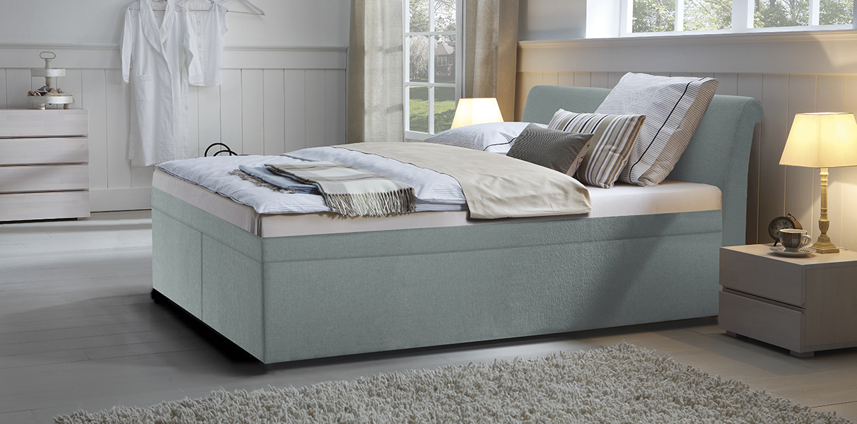 Boxspring-Wasserbett mit Zamo Kopfteil Abbildung 1