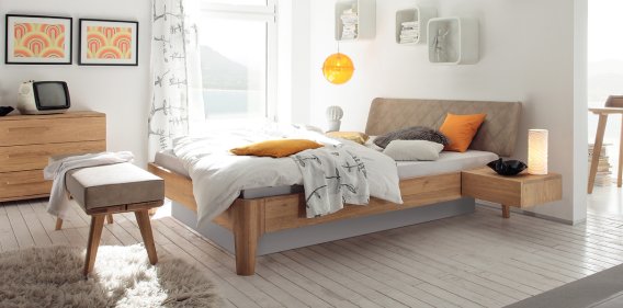 Hasena Oak Bianco Wasserbett mit Gabo Kopfteil Abbildung 1