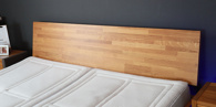 Wasserbett Domenique komplett mit Eiche Massivholz-Bettrahmen un