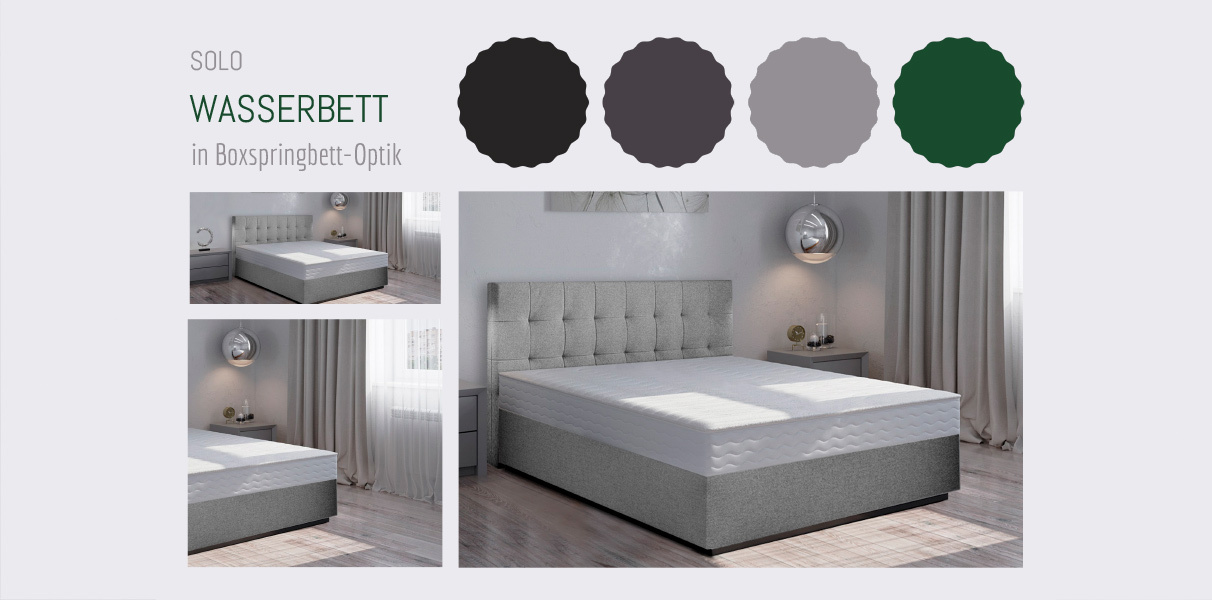BDeal 2: Solo Wasserbett mit Podest in Boxspring-Optik Abbildung 2