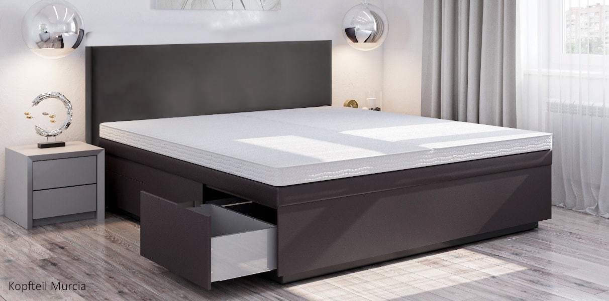 Wasserbett in Boxspringbett-Optik und 6 gro�en Schubladen Abbildung 4