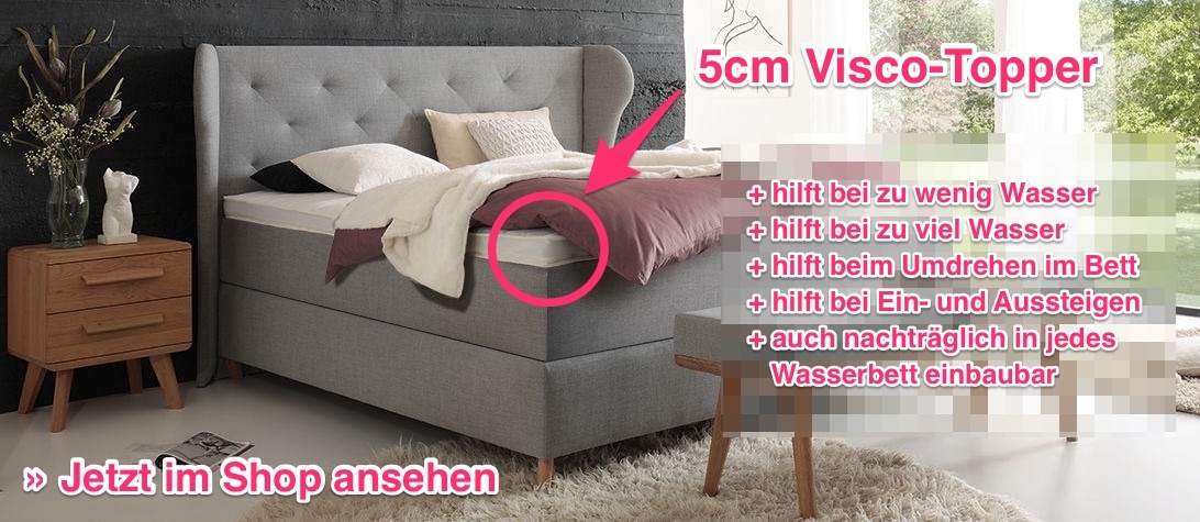 Visco Topper f�r Ausgleich der Wasserbett F�llmenge Abbildung 1