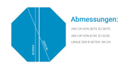 Achteck Wasserbett komplett