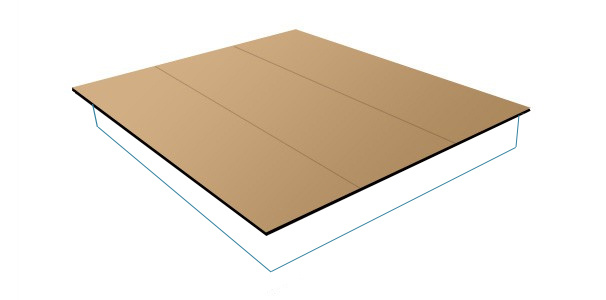Bodenplatten f�r Wasserbett-Podest Abbildung 1