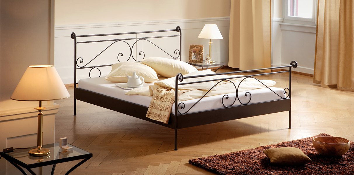 Wasserbett mit Metallbett Romantic Cerete von Hasena Abbildung 1