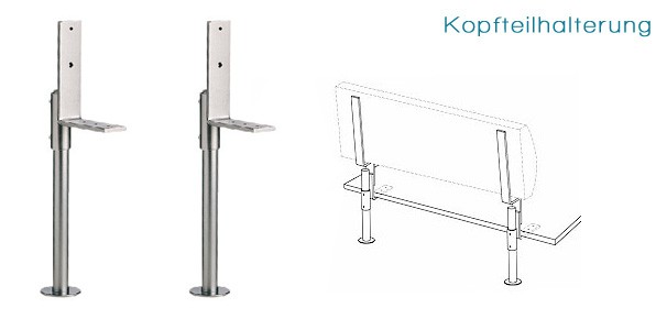 Halterung f�r Kopfteile an Wasserbett-Podesten Abbildung 1