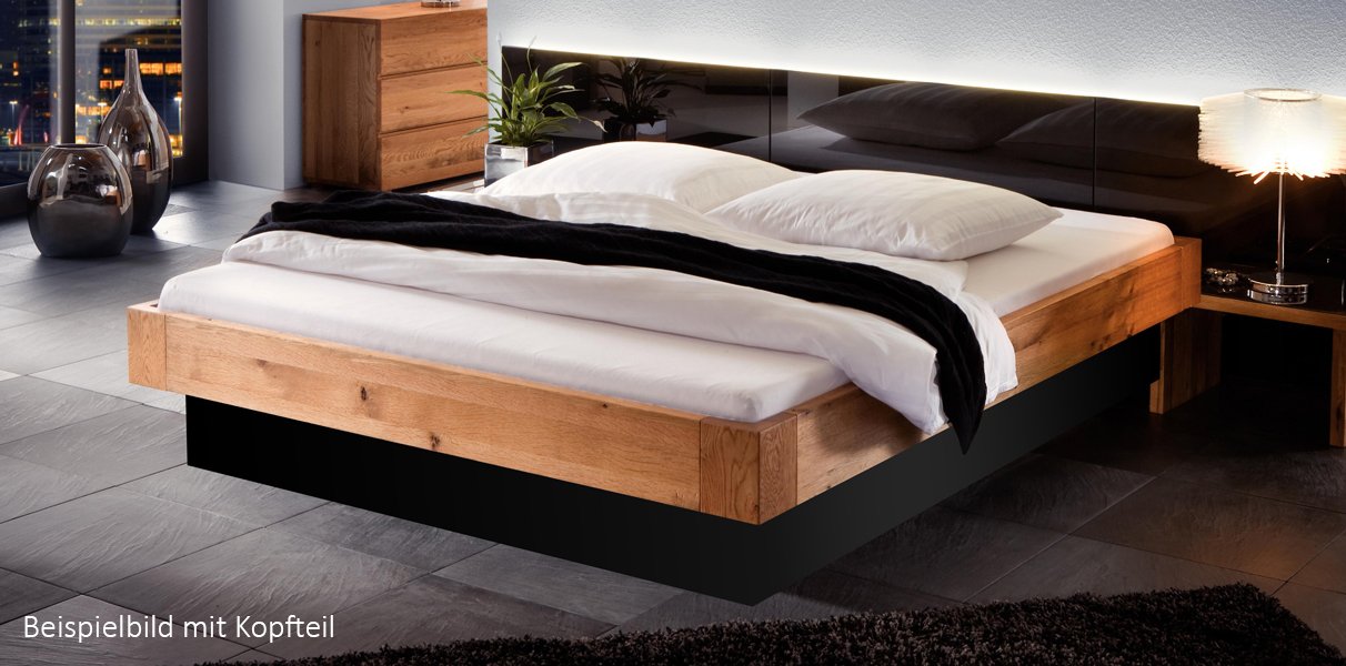 Wasserbett mit Hasena Oakline Massivholz Bettrahmen Abbildung 1