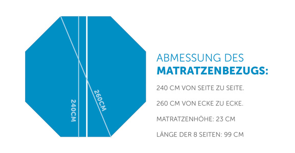 Wasserbett-Bezug 8-eckig Frottee Abbildung 2