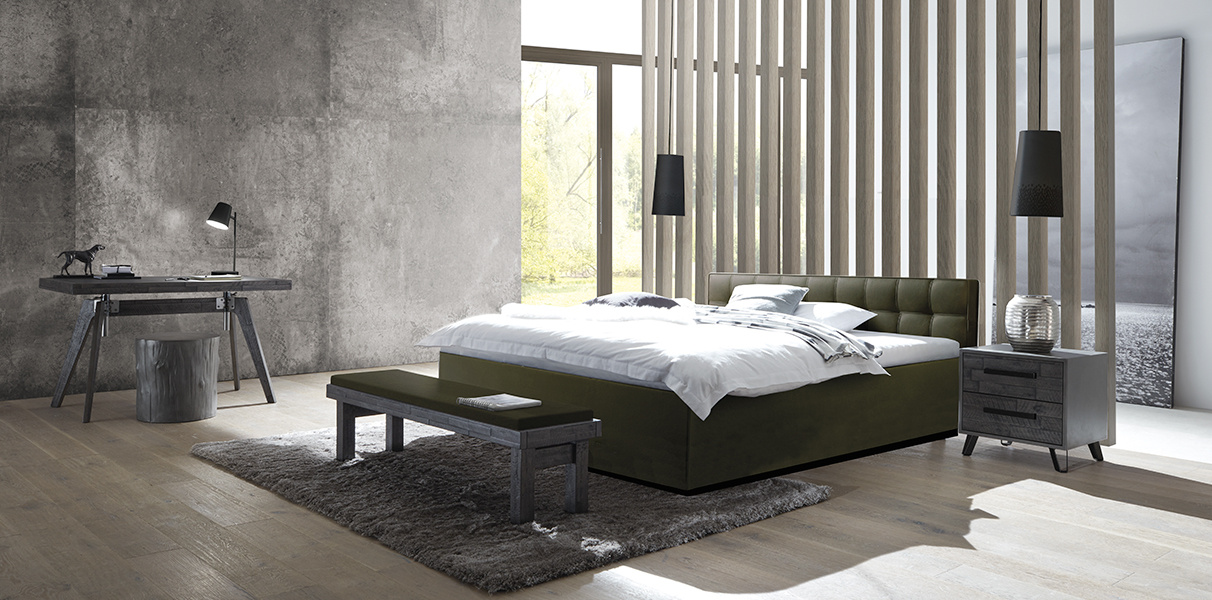 Boxspring-Wasserbett mit Zoja M Kopfteil Abbildung 1