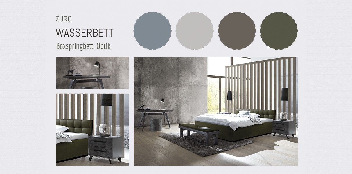 Boxspring-Wasserbett mit Zoja M Kopfteil Abbildung 2