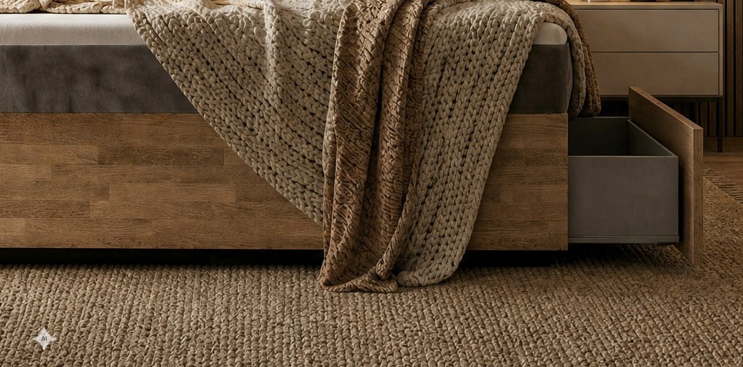 Wasserbett mit 6 gro�en Massivholz-Schubladen in Boxspringbett-O Abbildung 3